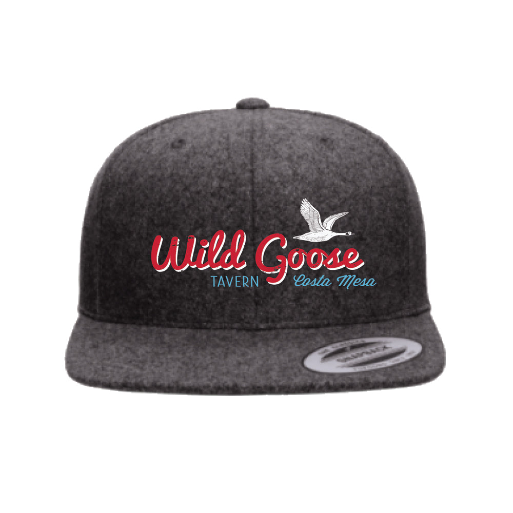 Wild Goose Wool Blend Snapback Cap -  Dark Grey